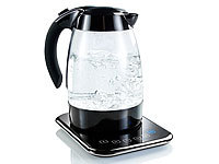 Rosenstein & Söhne Premium-Wasserkocher mit Glaskanne & Temperaturwahl (refurbished); Heißwasserspender 