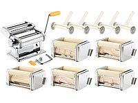 Rosenstein & Söhne Nudel-Maschine NM-100 mit 6 Aufsätzen; Küchenmaschinen-Sets Küchenmaschinen-Sets 