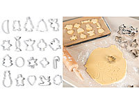 Rosenstein & Söhne 20-tlg. Ausstechformen-Set aus Edelstahl für Plätzchen, Kekse, Deko; Dessertringe Dessertringe Dessertringe Dessertringe Dessertringe 