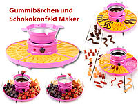 Rosenstein & Söhne Gummibärchen-Maschine und Schokokonfekt-Maker mit Gussformen-Set, 25 W; Popcornmaschinen Popcornmaschinen Popcornmaschinen Popcornmaschinen 