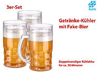 Rosenstein & Söhne Doppelwandiger Getränke-Kühler als Scherz-Bierkrug, 0,3 l, 3er-Set; Lunchbox-Sets Lunchbox-Sets Lunchbox-Sets Lunchbox-Sets 