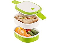 Rosenstein & Söhne Lunchbox mit 2 Etagen und Tragegriff, Clip-Deckel, BPA-frei, 700 ml; Lunchbox-Sets Lunchbox-Sets Lunchbox-Sets Lunchbox-Sets 