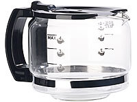 Rosenstein & Söhne Ersatz-Kanne für vollautomatische Design-Kaffeemaschine KF-506; Wasserkocher mit Temperaturwahl Wasserkocher mit Temperaturwahl 