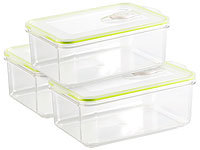 Rosenstein & Söhne Vakuumier-Box f.Handvakuumierer, 1,3 L. Volumen, 21,5 x 13,8 cm,3erSet; Lunchbox-Sets Lunchbox-Sets Lunchbox-Sets Lunchbox-Sets 