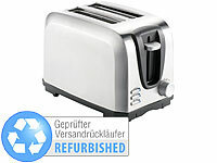Rosenstein & Söhne Edelstahl-Toaster für 2 Scheiben, 650 W (Versandrückläufer); Wasserkocher mit Temperaturwahl, HalogenöfenHeißluftfritteusen 