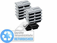 Rosenstein & Söhne 10er-Set Lebensmittel-Boxen Versandrückläufer; Frischhaltedosen aus Glas mit Trennwänden 
